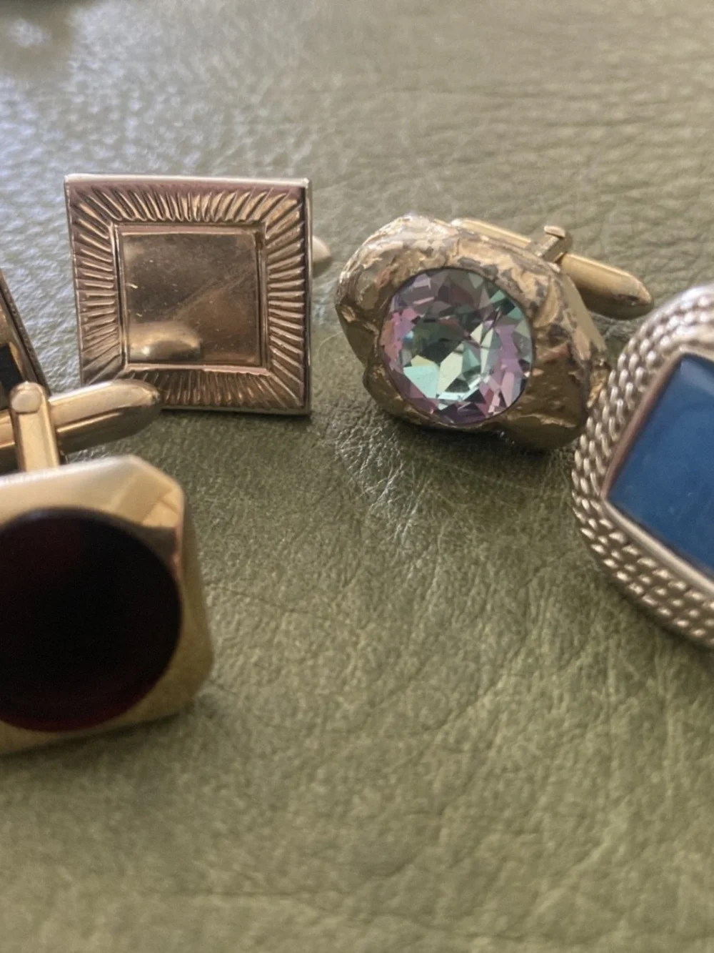 Vintage Swank Mid-Century Cufflink Singles Lot of 5 Mixed Designs